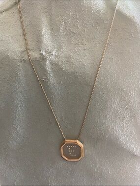 Avon Goldtone Initial 'E' Pendant Necklace - Women Jewelry